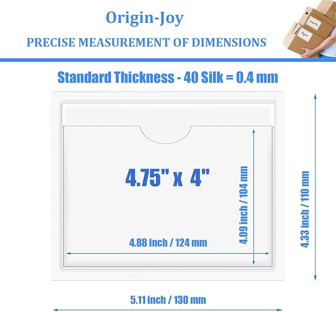 Origin-Joy 35 PCS Self Adhesive Index Card Pockets - Image 2
