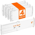 Lifewit 4 Pack 5" High Drawer Dividers by Lifewit