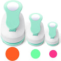Chengu 3 Pack Craft Paper Punch Circle 2, 1 and 5/8 Inch Punch Paper Punchers by CHENGU
