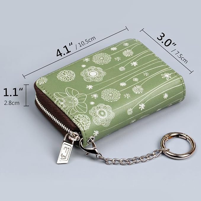 FurArt Zipper Wallet Women, RFID Blocking Credit Card Wallet, Business Card - Image 4