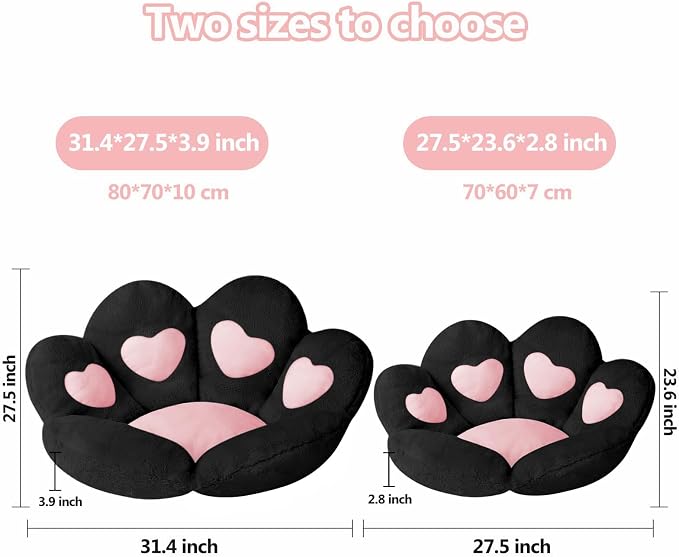 Ditucu Cat Paw Cushion Kawaii Chair Cushions 31.4 x 27.5 inch Cute Stuff - Image 3