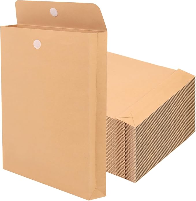 30 Pack Expandable Large Envelopes 9.4" x 13.2", 200 GSM Mailing Envelopes by DEZIBOX