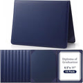 Tenare 10 Pcs Navy Blue Leather Certificate Holder 8.5 x 11 PU Phd Bachelor by Tenare