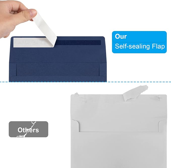 50 Packs 5x7 Envelopes A7 for Invitations, Printable Invitation Envelopes Self - Image 3