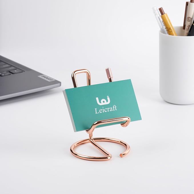 Business Card Holder for Desk, Cute Metal Card Organizers and Office Desk - Image 3