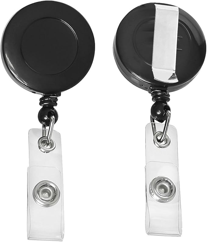 JANYUN 50 Pcs Retractable Badge Reel Clips Holder - Image 2