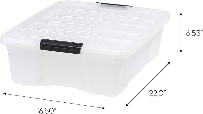 IRIS USA 27 Qt Stackable Plastic Storage Bins - Image 3