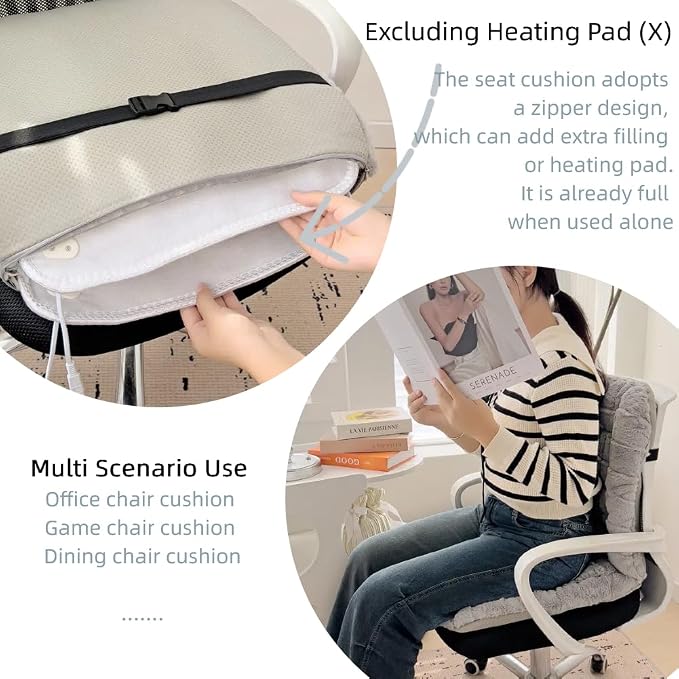 Office Seat Cushion with Back Support Plush Chair Pad - Image 6