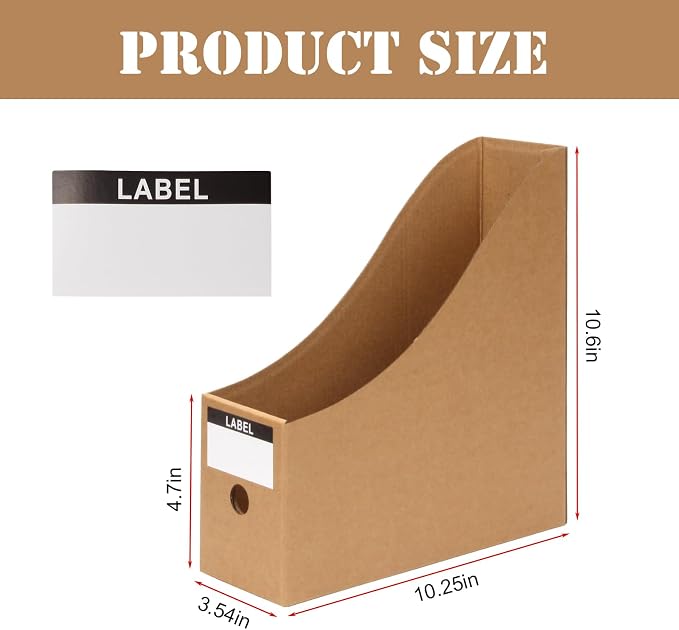 12 Pcs Cardboard Magazine File Holder Boxes - Image 2