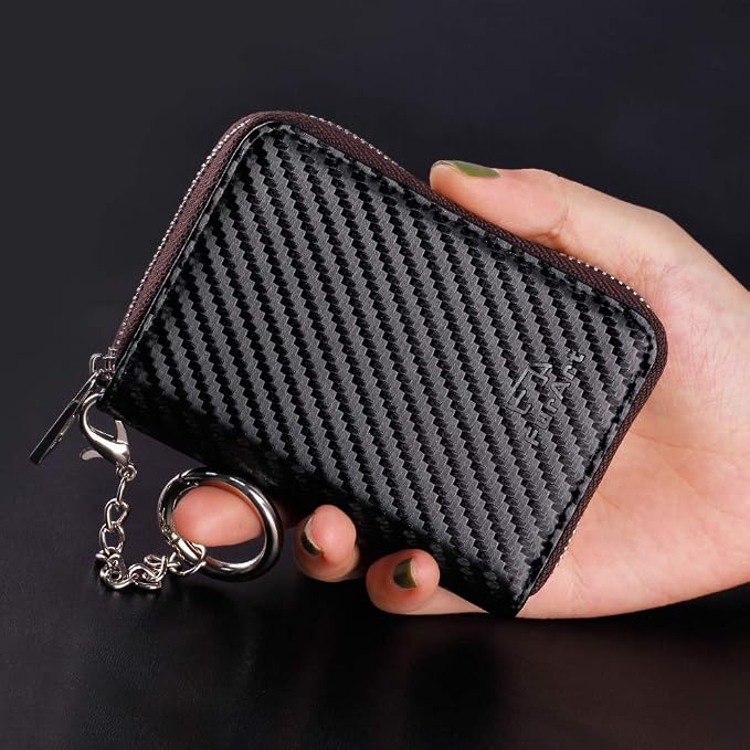 FurArt Zipper Wallet Women, RFID Blocking Credit Card Wallet, Business Card - Image 4