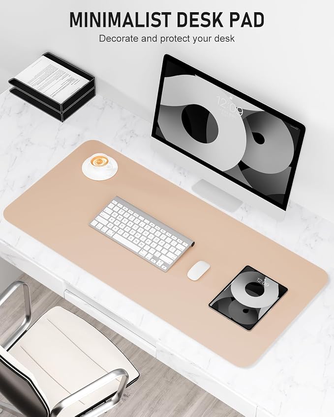 Desk Pad, 35.5" x 17" PU Leather Non-Slip Desk Mat Large Mouse Pad - Image 2