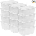 Sterilite 12-Pack 90 Quart Storage Box, Stackable Clear Plastic Bins by Sterilite