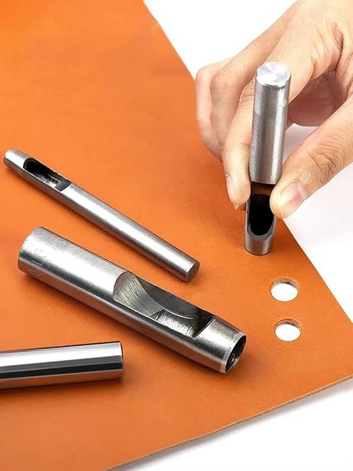 Leathe Punch Set Heavy Duty Round Hole Punch Set Leather Hole Tool, - Image 7