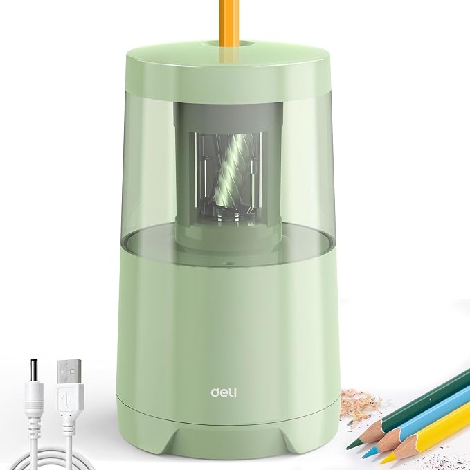 Deli Electric Pencil Sharpener, Automatic Pencil Sharpeners by delioffice