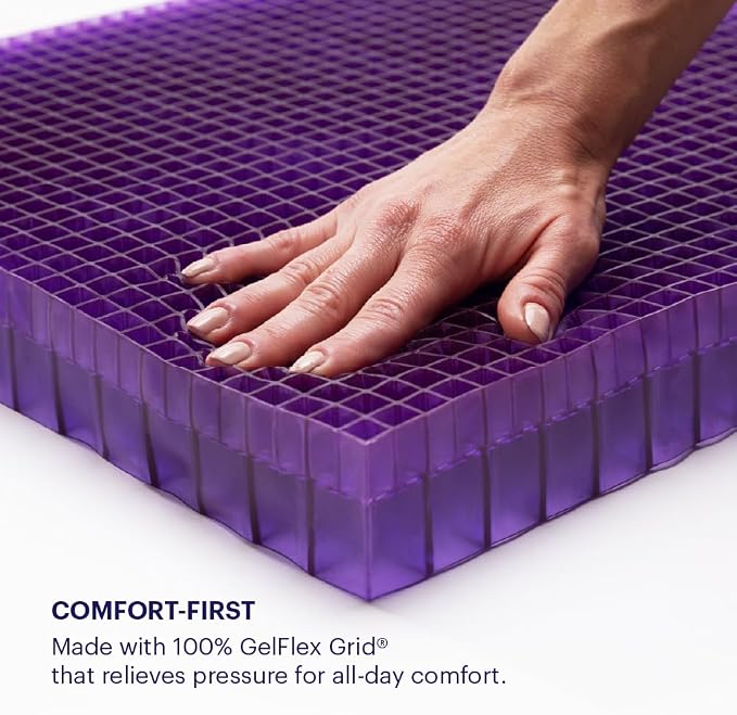 Purple Double Seat Cushion, Two-Sided Soft and Firm 2 Inch Gel Seat Cushion | - Image 6
