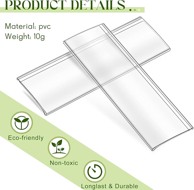 72 Pieces Clear Plastic Adhesive Shelf Tag & Price Label Holders - Image 4