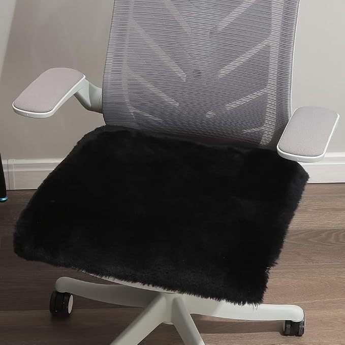 LLB Sheepskin Chair Covers Office Chair Cushion Dining Room Chair Pads Desk by LLB