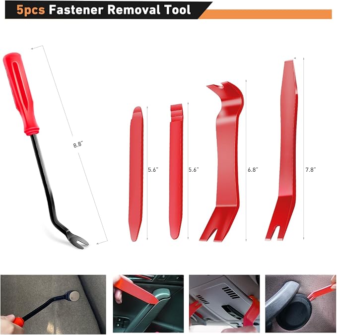 GOOACC 120PCS Car Bumper Push Retainer Clips & Nylon Fasteners Rivet Kit 6mm - Image 6