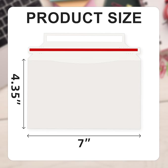 200 Pack Trading Card Envelopes, 7 x 4.35 Inches Self-Adhesive Card Mailers - Image 2