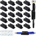 20 Pack Silicone Pencil Holders, Adhesive Pen And Marker Holders, Wall by CDIVEFTN