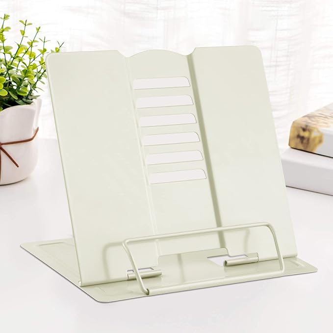 MSDADA Book Stand Metal Reading Rest Book Holder Adjustable Cookbook Documents by ColoryourlifewithMSDADA