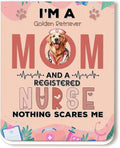 I'm a Golden Retriever Mom and a Registered Nurse Nothing Scares Me Magnet by Ninety3POD