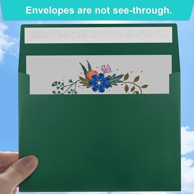 65 Packs 4x6 Envelopes A4 for Invitations, Printable Envelope Self Seal For - Image 4