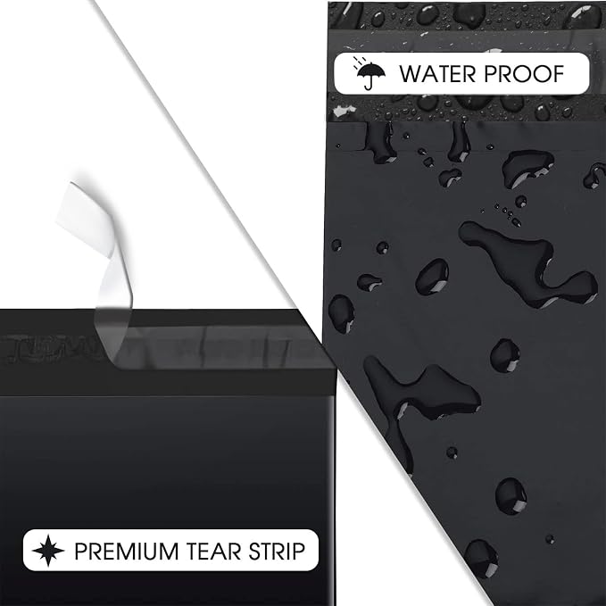 Metronic Black Poly Mailers 14.5x19 Large 500 Pack Self-Seal Shipping Bags - Image 4