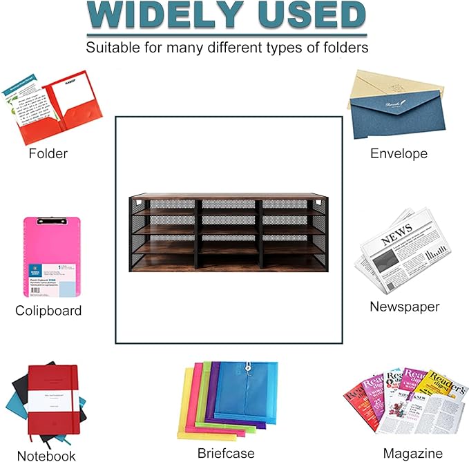 Mail Sorter Adjustable Holder, Countertop Literature Organizer, Student Mailbox - Image 3