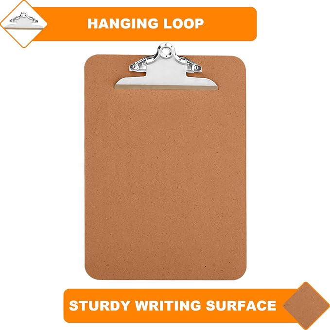 HERKKA 18 Pack Hardboard Office Clipboards - Image 5