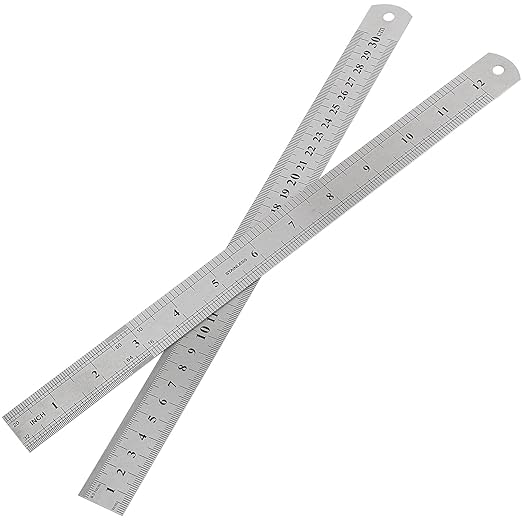 30 Pack 12 Inches Stainless Steel Rulers, Straight Edge Ruler, Precision Metal - Image 4