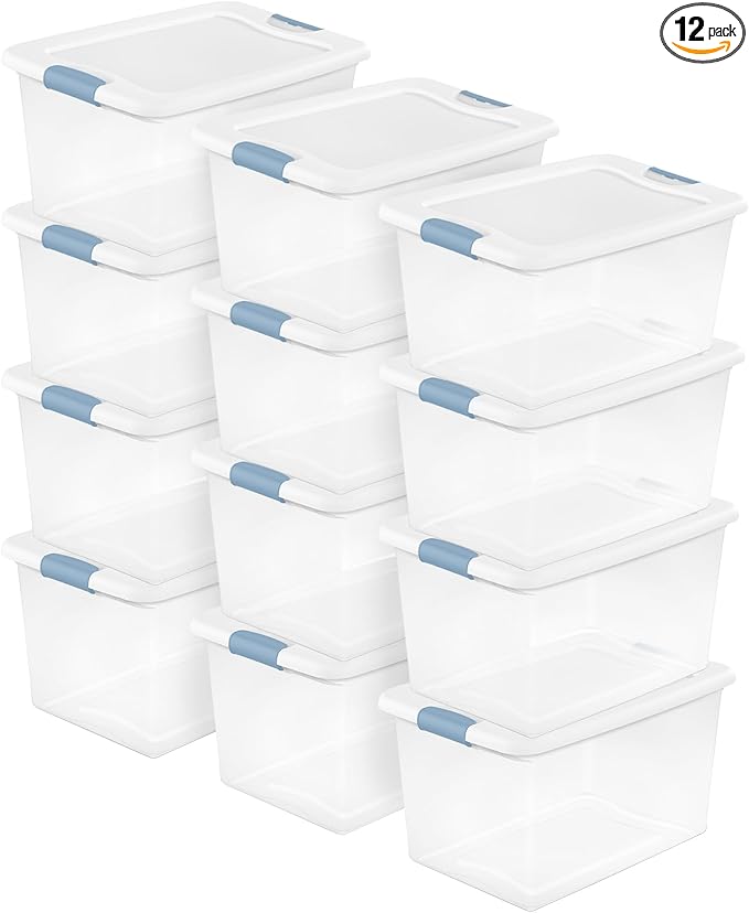 Sterilite 12-Pack Latching Box, 64 Quart by Sterilite