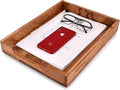 EDHAS Letter Trays & Stacking Supports Acacia Wood Desk Document, File Folder by EDHAS