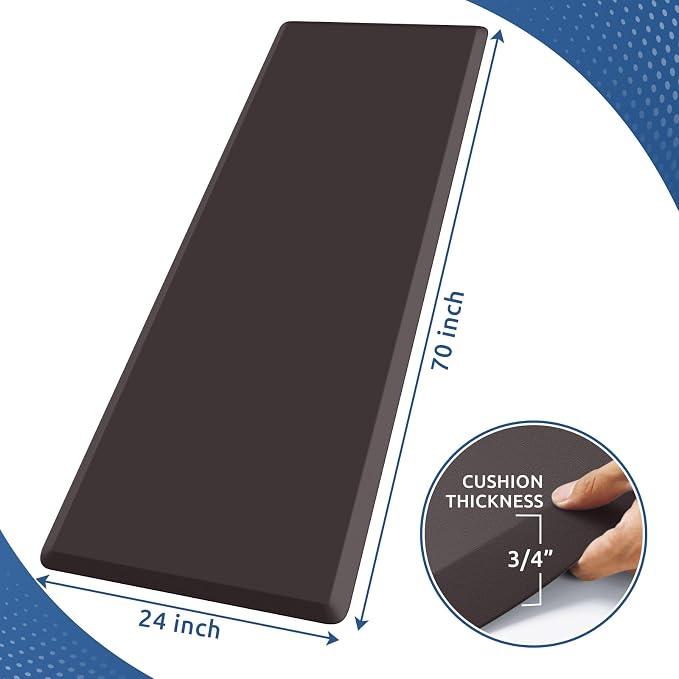 KitchenClouds Kitchen Mat Cushioned Anti Fatigue Rug 24"x70" Water Resistant - Image 2