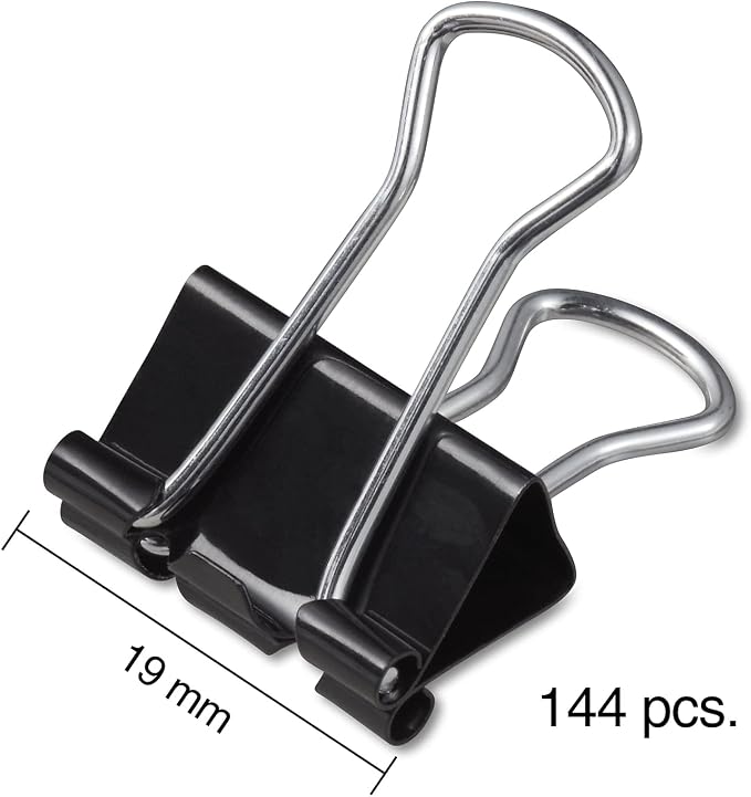 Staples Binder Clips, Small Size, 0.38" Capacity, 144 Pack – Compact Clips - Image 5