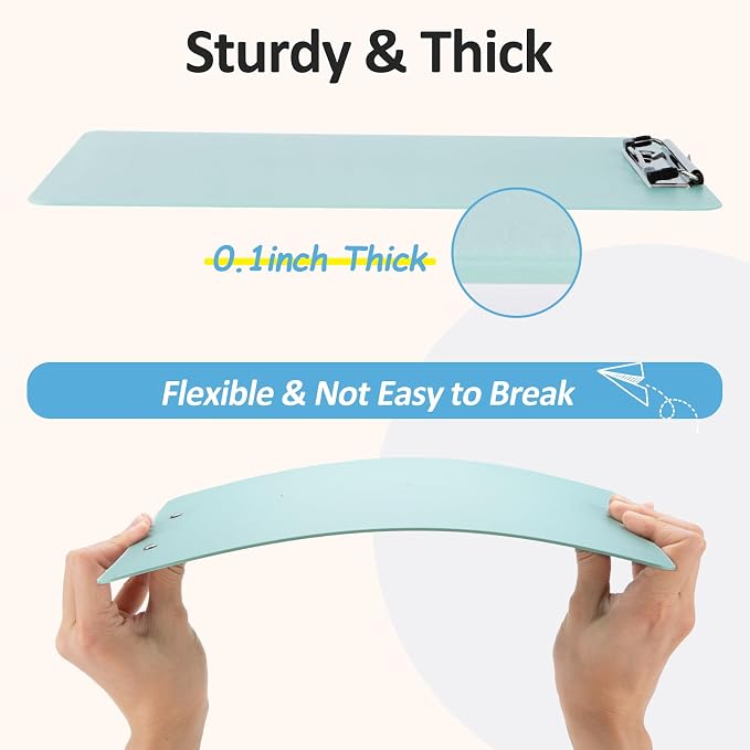 6 Pack Plastic Clipboards with Low Profile Clip, Hanging Clipboards Bulk - Image 7