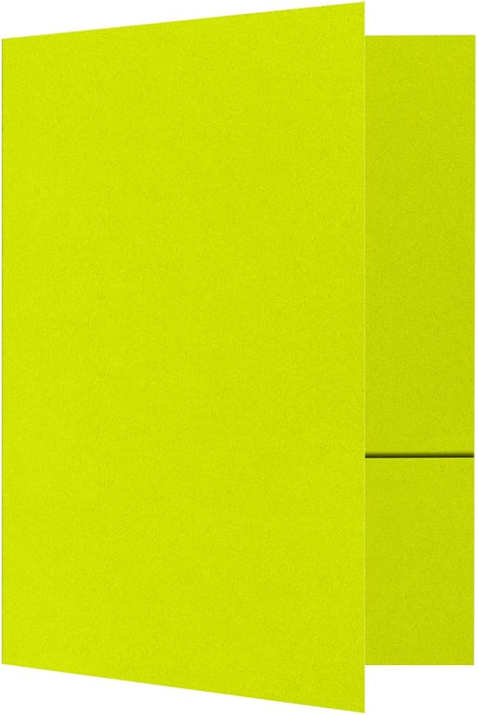 9 x 12 Presentation Folders in 100 lb. Wasabi by LUXPaper