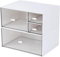 MILULUGO Desk Organizer with 4 Drawers, Makeup Organizer, Desktop Storage Box by MILULUGO