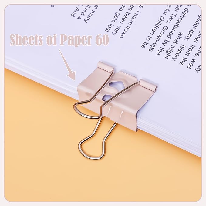 BAYTORY 48Pcs Pastel Binder Clips, 1 Inch Medium Binder Clips, - Image 5
