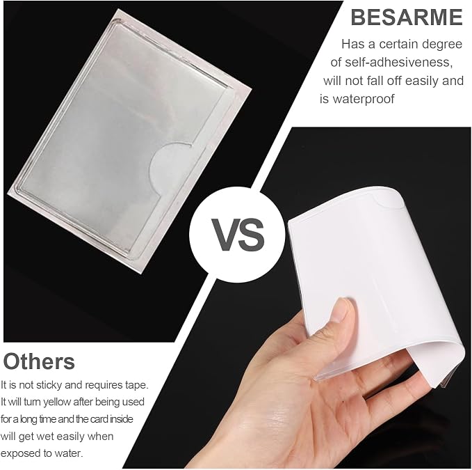 52 Pcs 3" x 5" Self Adhesive Index Card Pockets Label Pockets - Image 5