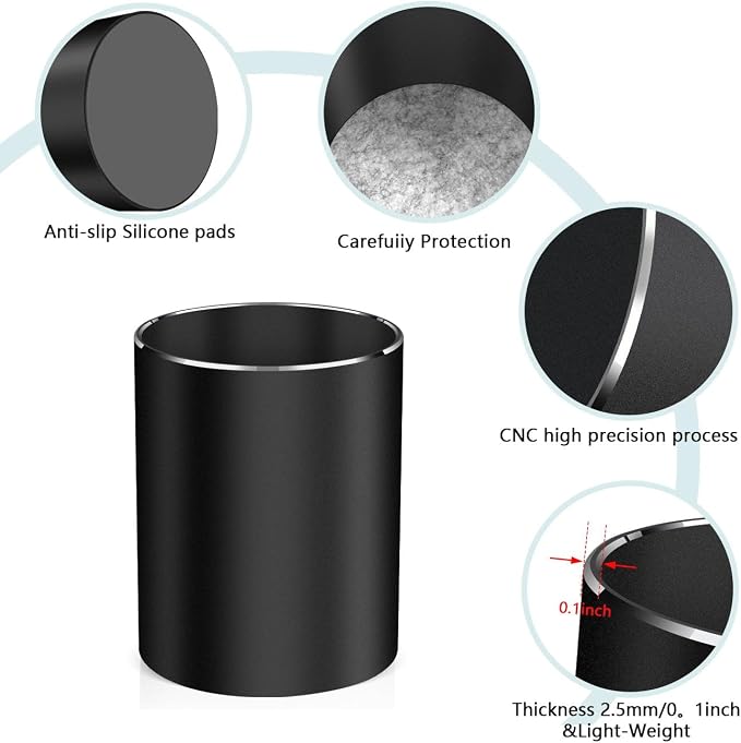 Pen holder, aluminum alloy waterproof pen holder, desktop simple and modern - Image 2
