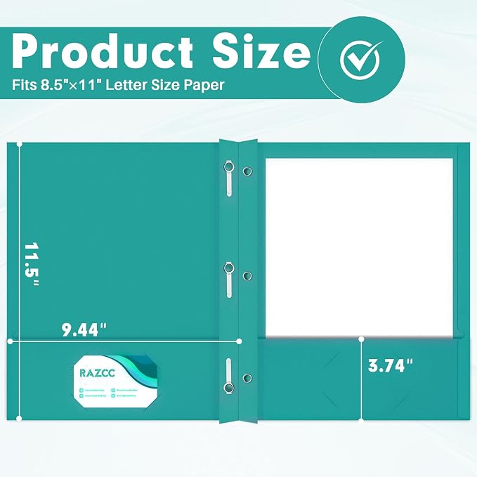 Two Pocket Folders, RAZCC 50 Pack Two Pocket Folders - Image 2