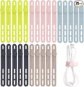 Oligei 25 Pcs Silicone Cable Ties, Cable Ties Reusable, High Elasticity Cord by Oligei
