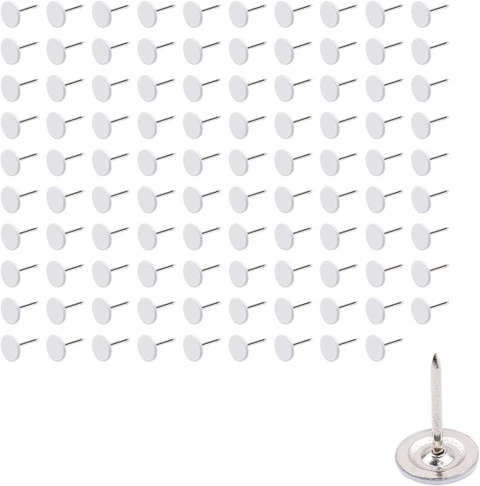 100Pcs Flat Head Upholstery Tacks Home Furniture Decor Tacks Upholstery Nails by SSYDIEN