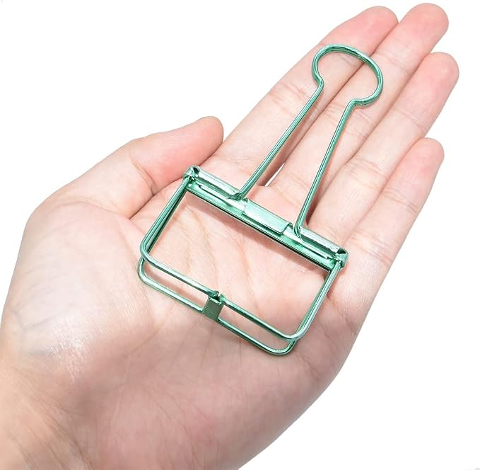 Extra Large Binder Clips 2 Inch, Big Paper Clamps Green - Image 4