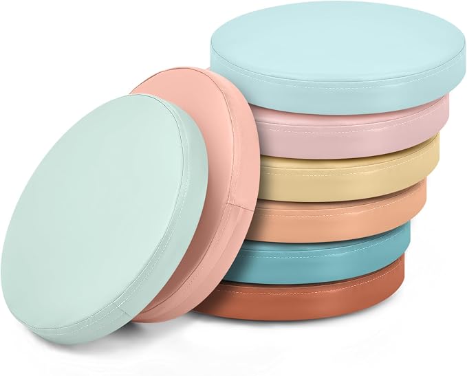 Juexica 8 Pcs Extra Thick Flexible Seating Floor Cushions Assorted Colored by Juexica
