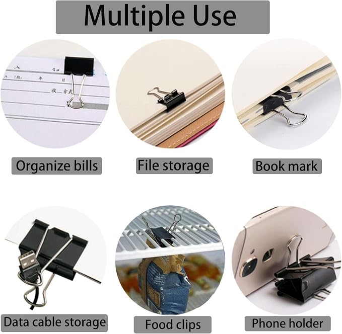 Large Binder Clips 2 Inch, Extra Large Binder Clips Big Paper Clamps - Image 6