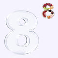 11" Acrylic Number Charcuterie Board Box, Reusable Fillable Number Cake Candy by RUFHVTY