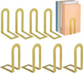 Chunful 8 Pcs Metal Book Ends for Shelves Modern Bookends Decorative Book Shelf by Chunful