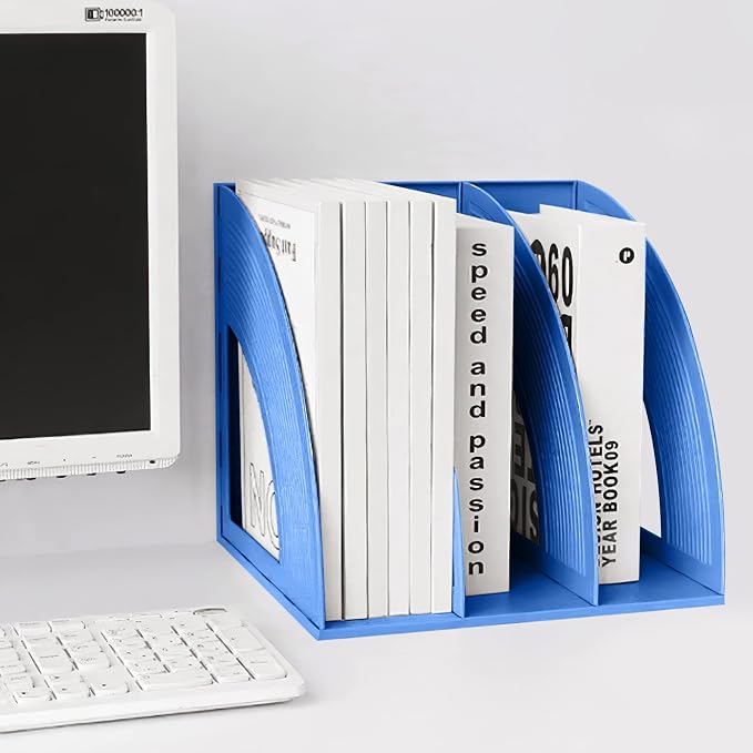 SAYEEC Magazine File Holder Desk Binder Holder Plastic File Sorter Folder - Image 6
